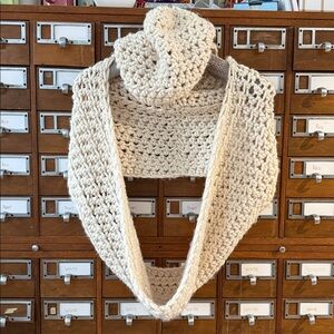 Ozetta Knit Hood Scarf Wrap Winter Wear
